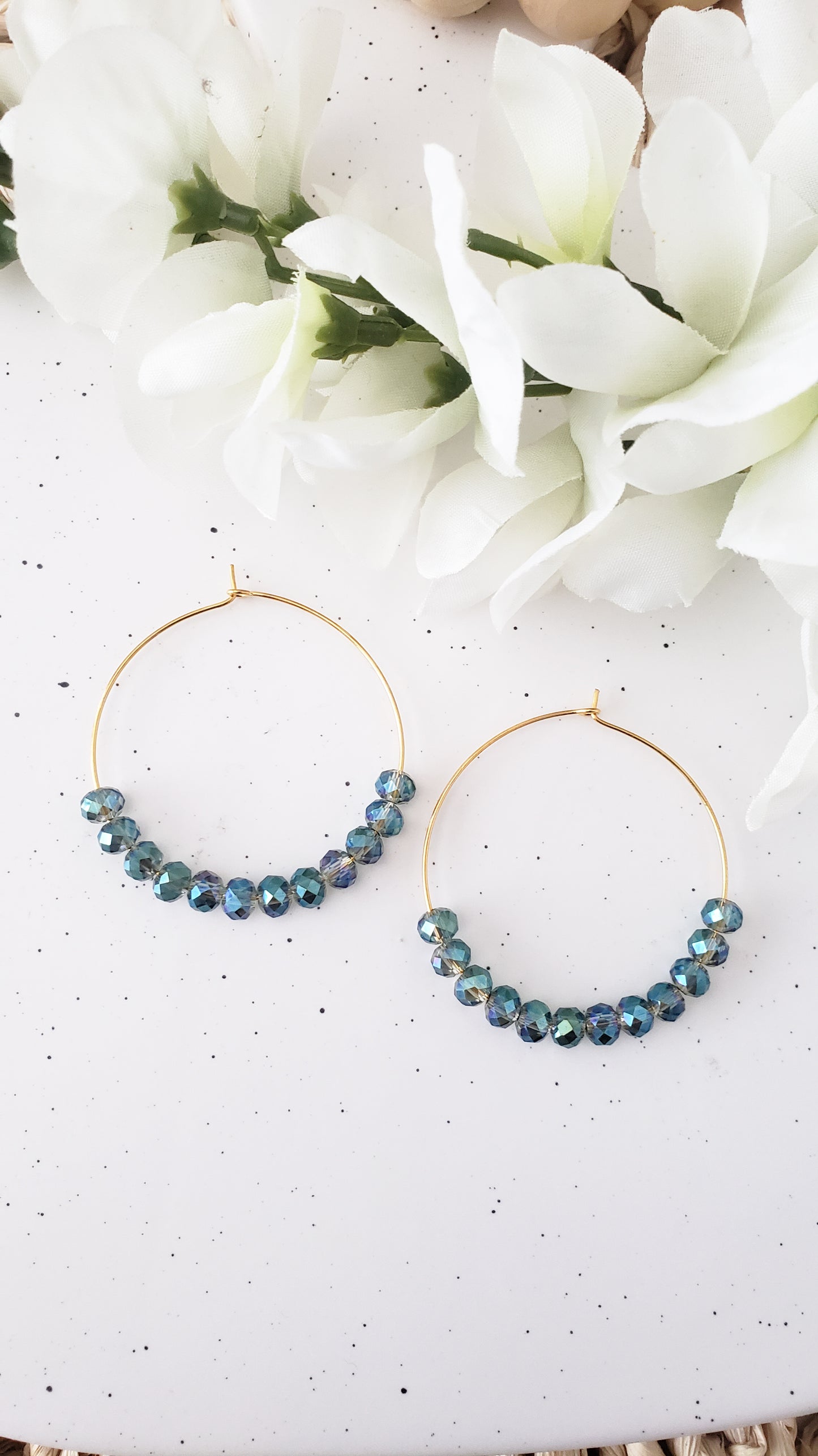 Aquatic | Glass Bead Hoops